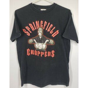 Homer Simpson T-Shirt Springfield Choppers Men's Med The Simpsons Matt Groening